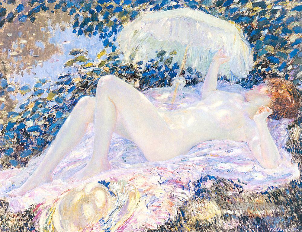 Vénus à la lumière du soleil Impressionniste femmes Frederick Carl Frieseke Peintures à l'huile